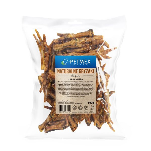 PETMEX Łapa kurza 500g naturalny gryzak dla psa