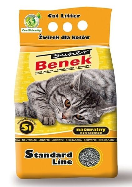 BENEK Super Standard Żwirek bentonitowy naturalny 5 l