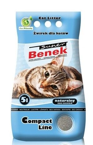 BENEK Super Compact Żwirek bentonitowy naturalny 5 l