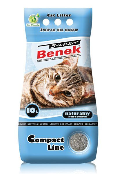 BENEK Super compact Żwirek bentonitowy naturalny 20 l (10 l x 2)