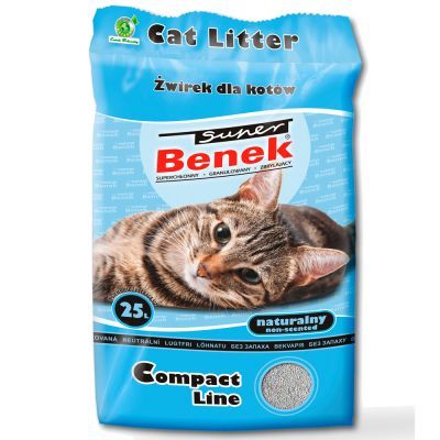 BENEK Super Compact Żwirek bentonitowy naturalny 25 l