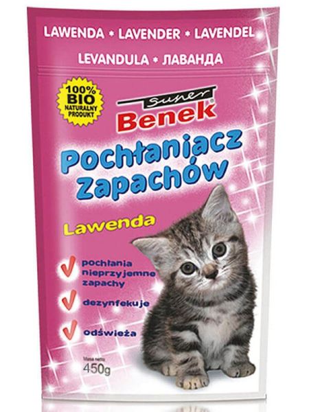 BENEK Odkażacz/Pochłaniacz zapachów lawenda 450 g