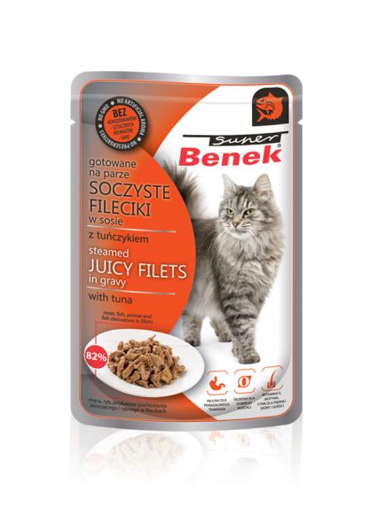 BENEK Super Fileciki w sosie z tuńczykiem 85 g