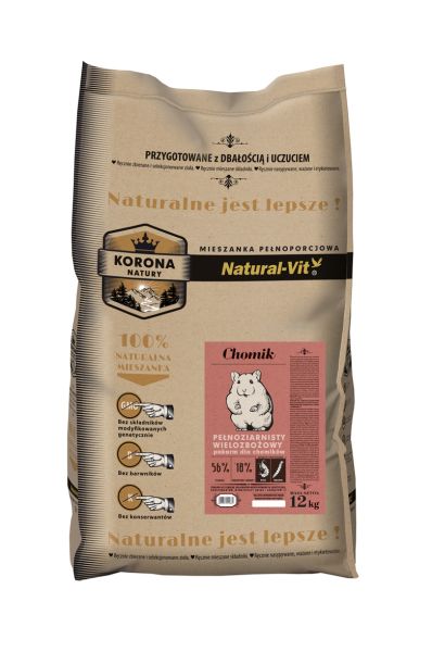 NATURAL-VIT Korona Natury Mieszanka pełnoporcjowa chomik 12 kg