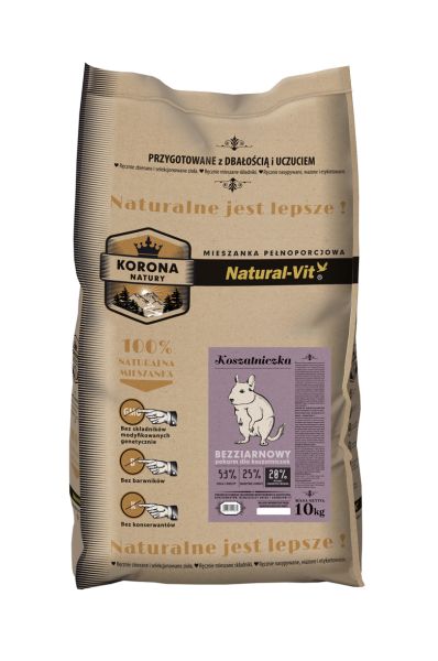 NATURAL-VIT Korona Natury Mieszanka pełnoporcjowa koszatniczka 10 kg