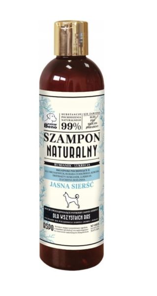 SUPER BENO Szampon naturalny Jasna sierść 300 ml