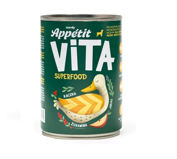 COMFY APPETIT VITA Superfood Kaczka 400g monoproteinowa karma dla psów