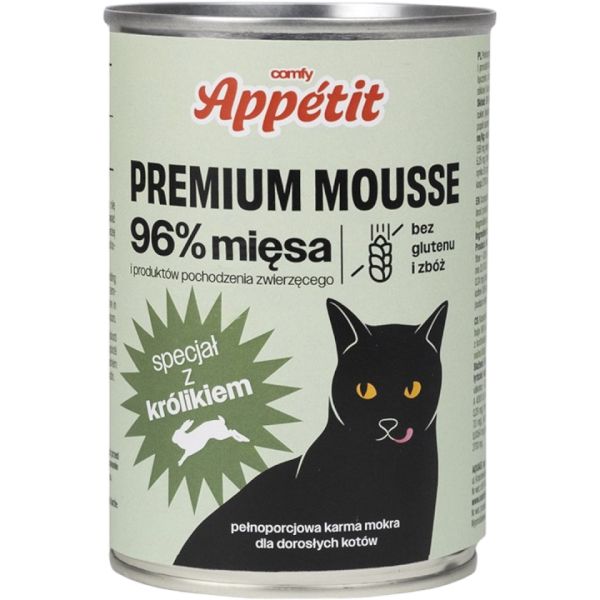 COMFY APPETIT PREMIUM Mousse z królikiem dla kota 400 g