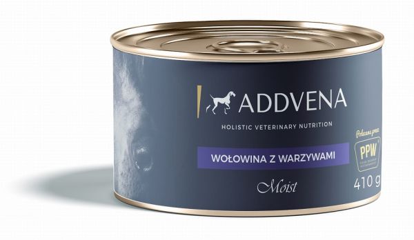 ADDVENA Moist Wołowina z Warzywami 410 g karma mokra dla psów dorosłych