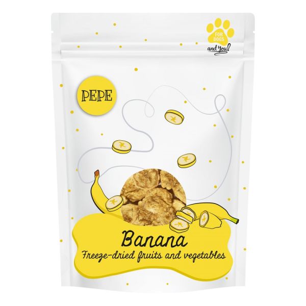 PAKA ZWIERZAKA PEPE Freeze-dried liofilizowane owoce banan dla psa 30 g