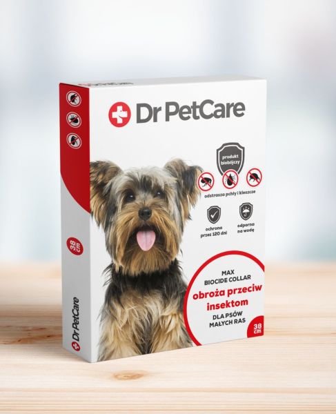 Dr PetCare MAX Biocide Collar Obroża na pchły i insekty dla psa S 38 cm