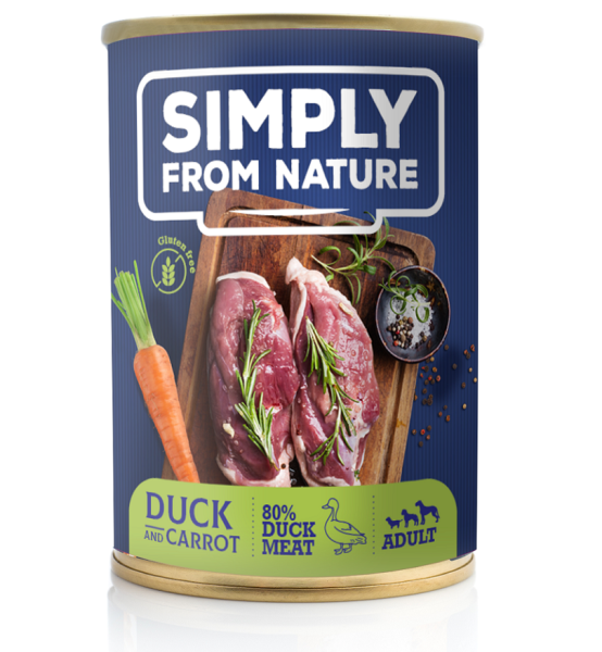 SIMPLY FROM NATURE Mokra karma dla psa Kaczka z marchewką 400 g