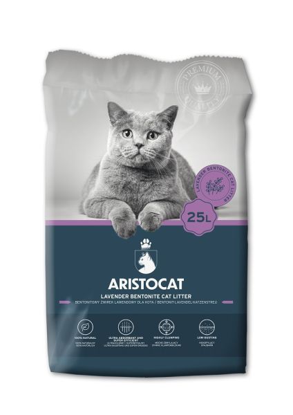 ARISTOCAT Bentonite Plus żwirek bentonitowy lawendowy 25 l