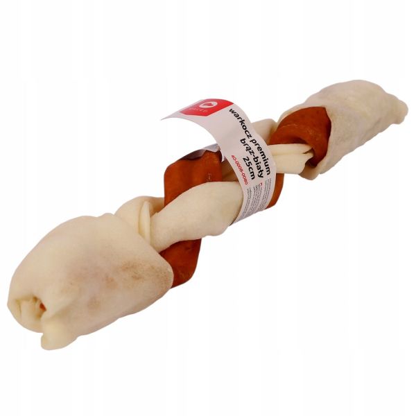 MACED Warkocz Premium Brąz-Biały 25 cm 1 Szt.