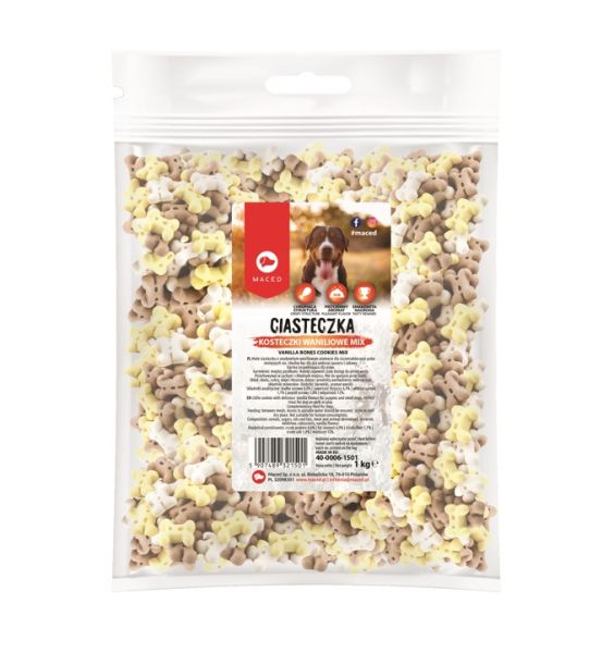 MACED Wanilla kosteczki Mix 1 kg Ciasteczka dla psów
