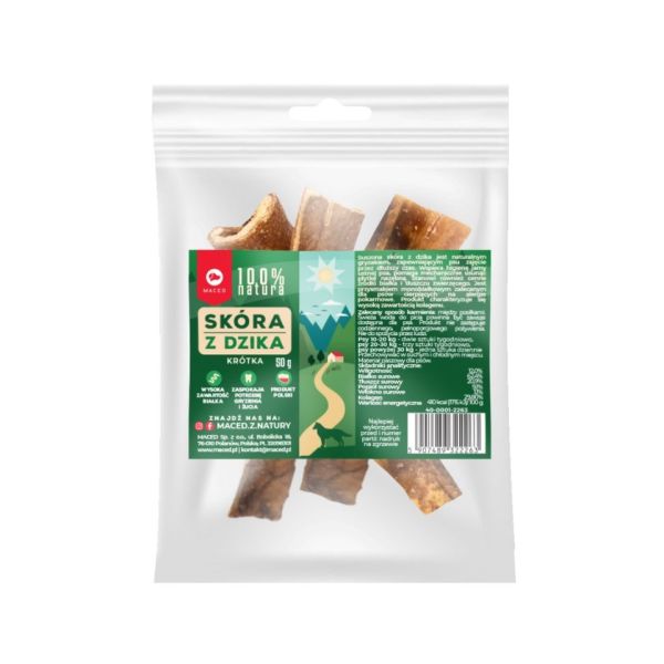 MACED Suszona skóra dzik 6-14 cm