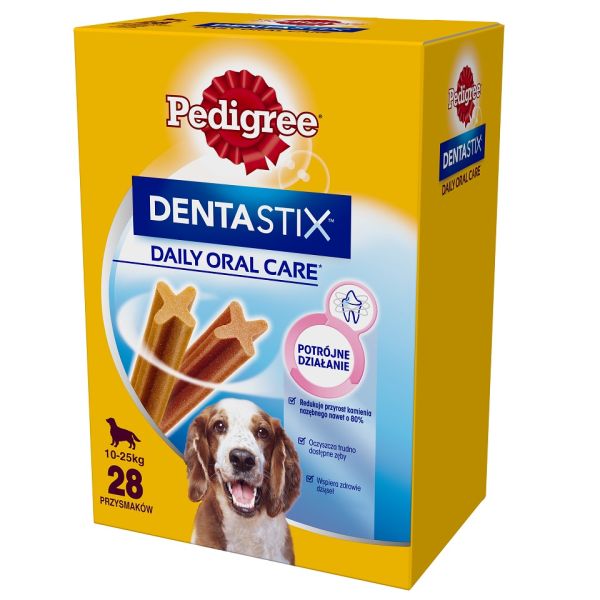 PEDIGREE DentaStix (średnie rasy) przysmak dentystyczny dla psów 28 szt 4x180g