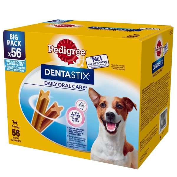 PEDIGREE DentaStix (małe rasy) przysmak dentystyczny dla psów 56 szt. - 8x110g