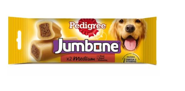 PEDIGREE Jumbone przysmak o aromacie wołowiny i drobiu dla psów średnich ras 180 g