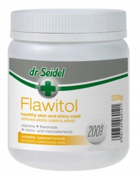 FLAWITOL ZDROWA SKÓRA  PIĘKNA SIERŚĆ 200 TABL