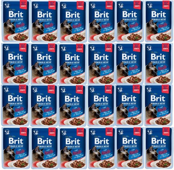 BRIT Premium By Nature Fillets in Gravy for Sterilized cats z jagnięciną 24x85g