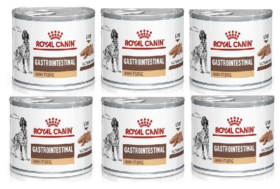 ROYAL CANIN Veterinary Gastrointestinal High Fibre 6 x 200 g pasztet dla psów z zaburzeniami trawienia