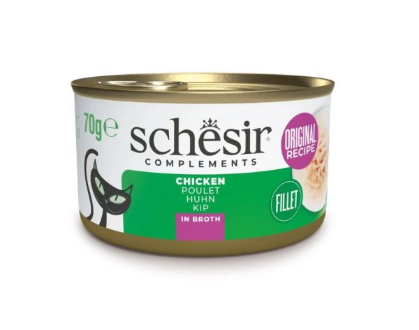 SCHESIR Kurczak z ryżem w bulionie dla kotów 70 g