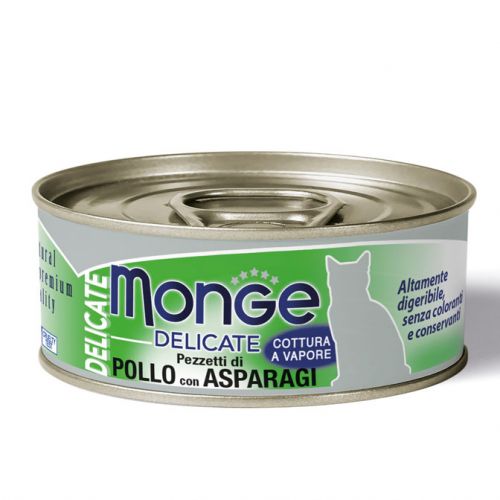 MONGE Delicate Cat Karma dla kota Kurczak ze szparagami 80 g