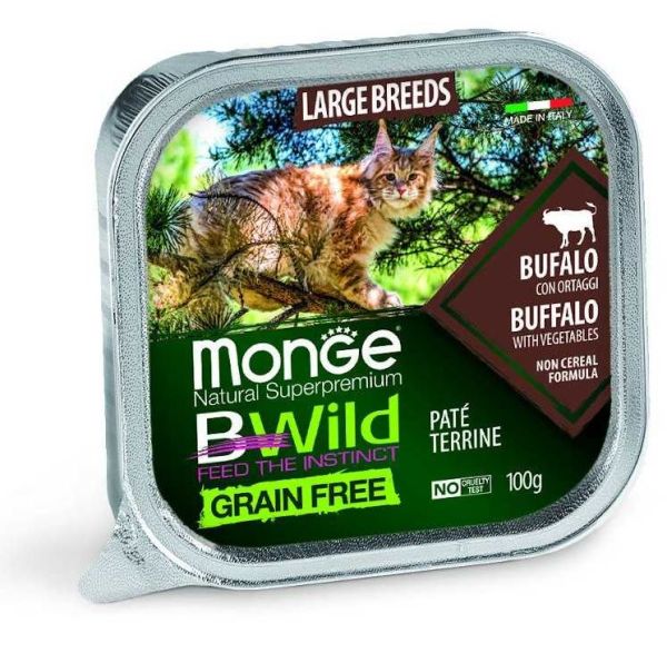 MONGE BWild Cat Karma dla dużych ras z bawołem pasztet 100g