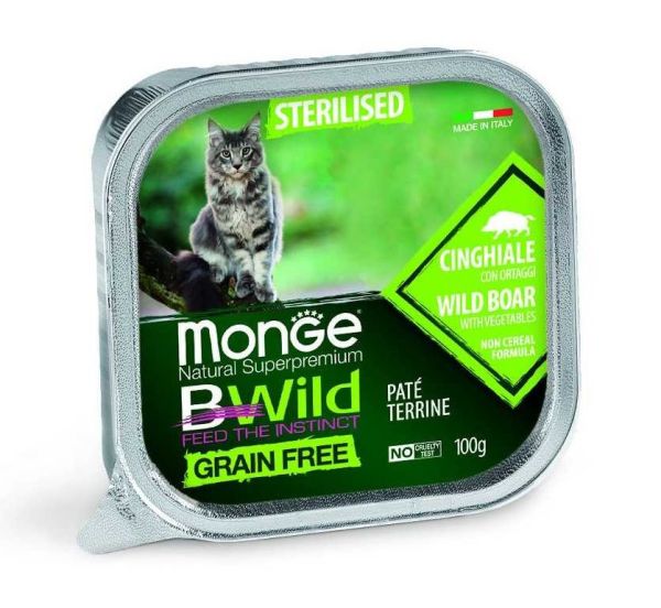 MONGE BWild Sterilised dla kota sterylizowanego z dzikiem 100g