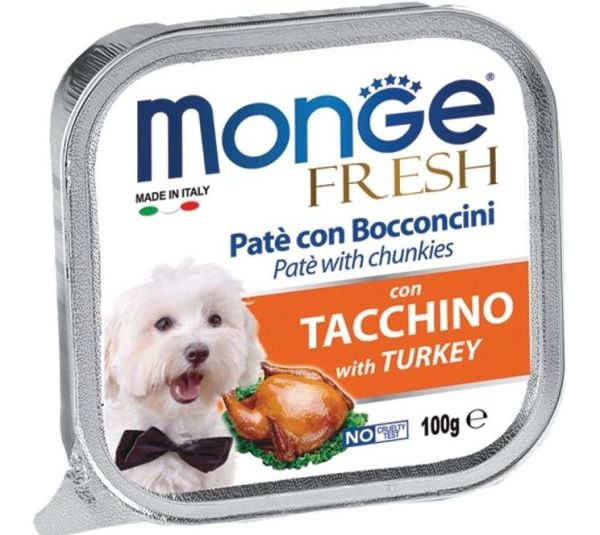 MONGE Fresh Karma dla psa Pasztet z indykiem 100 g