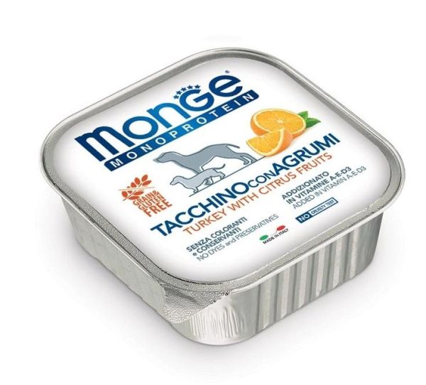 MONGE Fruit Dog Monoprotein Indyk z pomarańczą 150 g