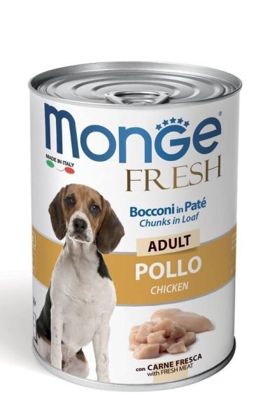 MONGE Fresh Dog Karma dla psa Kurczak w cieście 400g
