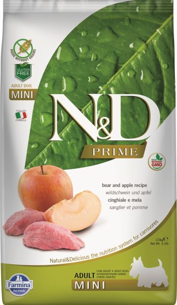FARMINA N&amp;D Prime Boar &amp; Apple Adult Mini 2.5 kg