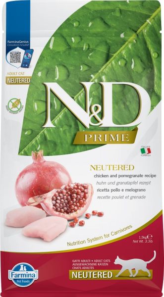 FARMINA N&amp;D Prime Cat Chicken &amp; Pomegranate Neutered 1.5 kg