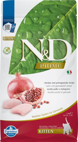 FARMINA N&amp;D Prime Cat Chicken &amp; Pomegranate Kitten 1.5 kg karma dla kociąt z kurczakiem