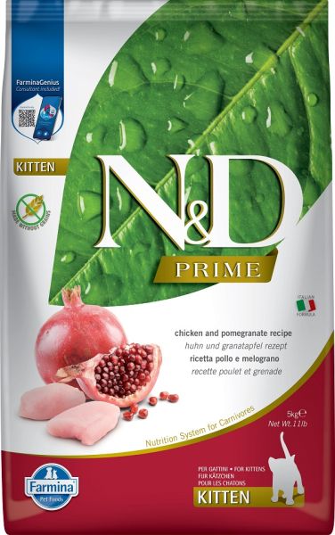 FARMINA N&amp;D Prime Kitten Chicken &amp; pomegranate 5 kg karma dla kociąt z kurczakiem