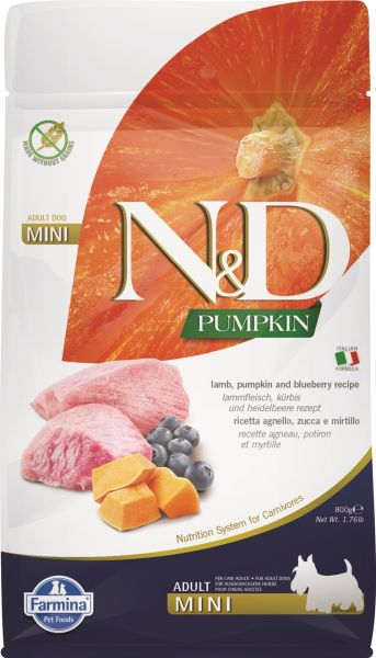 FARMINA N&amp;D Pumpkin lamb&amp;blueberry Adult Mini 800 g karma dla dorosłych psów małych ras