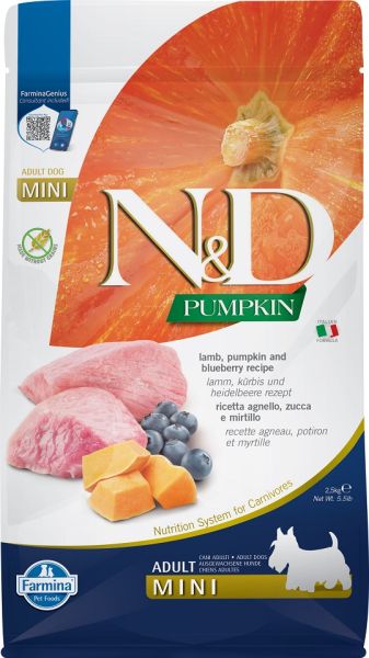 FARMINA N&amp;D Pumpkin lamb&amp;blueberry adult mini 2,5 kg