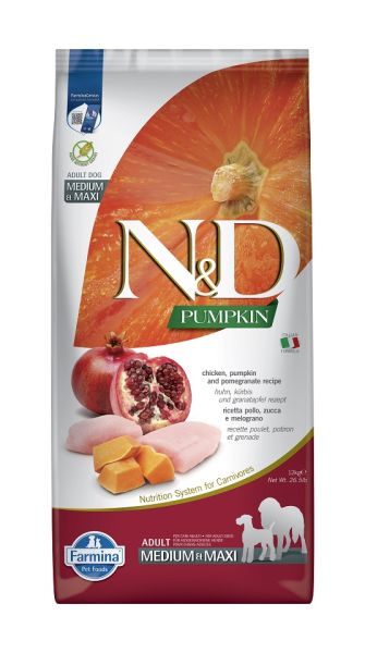 FARMINA N&amp;D Pumpkin Chicken &amp; Pomegranate Adult Medium &amp; Maxi 12 kg dla dorosłych psów średnich i dużych ras