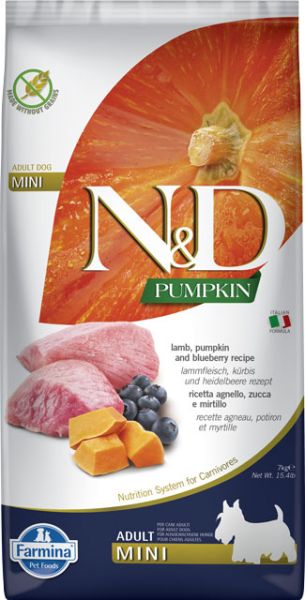 FARMINA N&amp;D Pumpkin lamb&amp;blueberry Adult Mini 7 kg dla psów małych ras