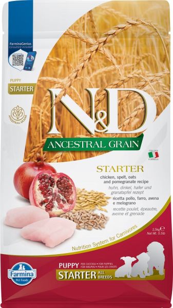 FARMINA N&amp;D Ancestral Chicken &amp; Pomegranate Starter sucha karma dla szczeniąt 2.5 kg