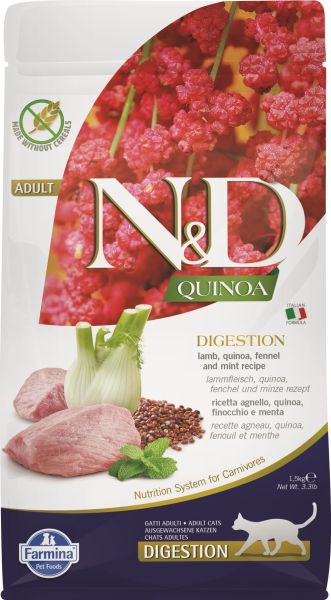 FARMINA N&amp;D Cat Quinoa Digestion Lamb &amp; Fennel 1.5 kg karma dla kota z problemami trawiennymi