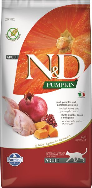 FARMINA N&amp;D Pumpkin Cat quail &amp; pomegranate 5 kg