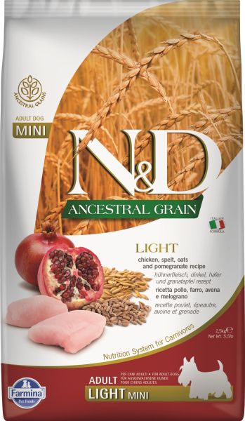 FARMINA N&amp;D Ancestral Grain Dog light chicken &amp; pomegranate 2,5 kg dla dorosłych psów