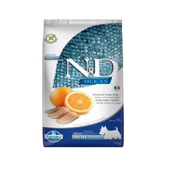FARMINA N&amp;D Ocena Dog Adult Mini herring and orange 7 kg dla dorosłych psów małych ras