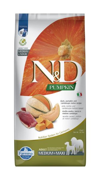 FARMINA N&amp;D Pumpkin Duck &amp; Cantaloupe Adult Medium &amp; Maxi dla psów średnich i dużych ras z kaczką i melonem 12 kg