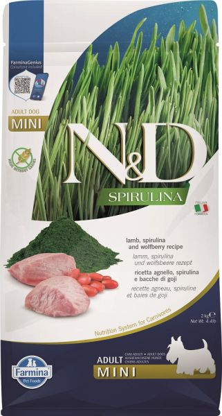 FARMINA N&amp;D Spirulina Adult Mini Lamb &amp; Wolfberry 2 kg