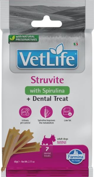 FARMINA Vet Life Dental Treat Struvite Mini 60 g (7 szt) przysmak dentystyczny dla psów ras małych