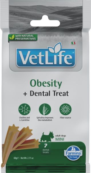 FARMINA Vet Life Dental Treat Obesity Mini 60 g (7 szt) przysmak dentystyczny dla psów ras małych